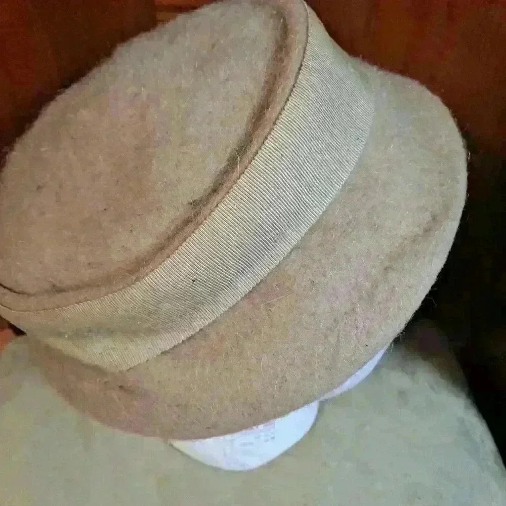 Vintage Women's Ladies Brushed Felt Hat‎ Bow - Picture 4 of 7